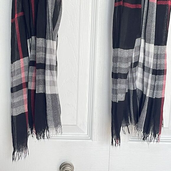 Women Scarf Shawl Rayon Plaid Multicolor 78 x 30 - Picture 4 of 11